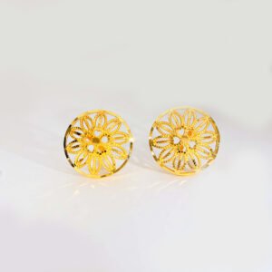 Bloom Circle Gold Earrings