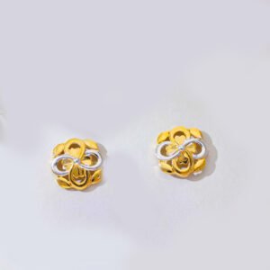 Golden Infinity Bloom Gold Earring