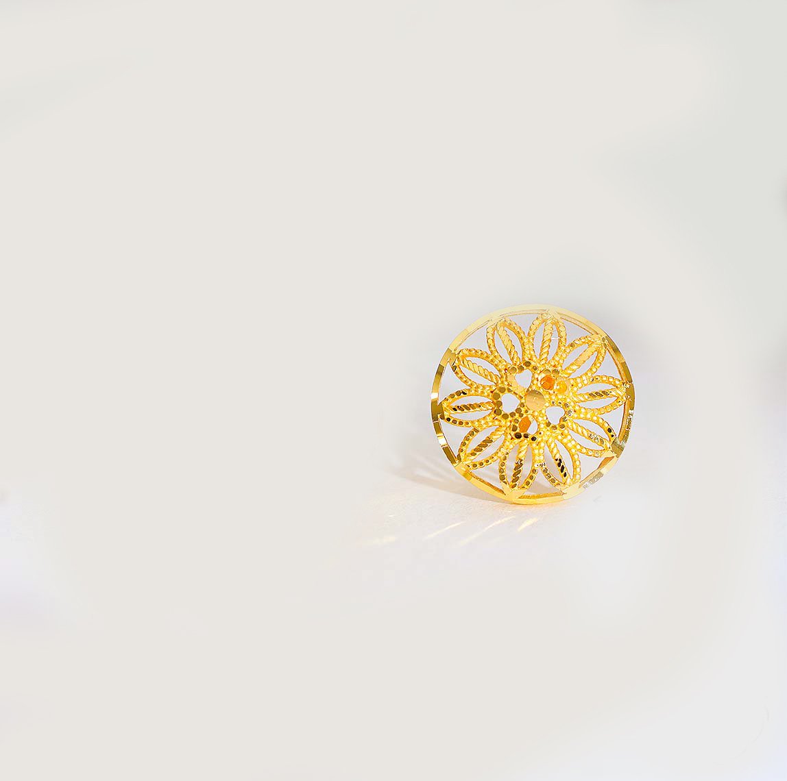 Bloom Circle Gold Earrings - Image 2