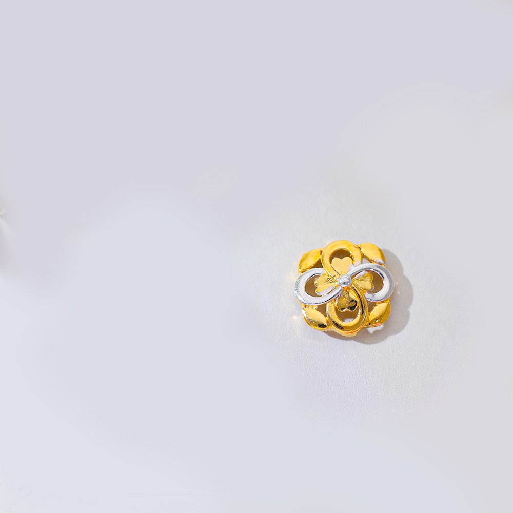 Golden Infinity Bloom Gold Earring - Image 2