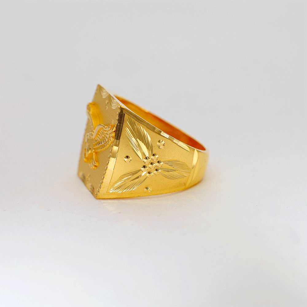 Sky Eagle Gold Gents Ring - Image 3