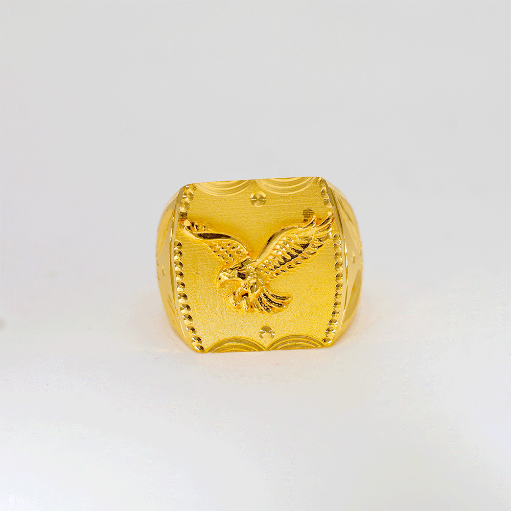 Sky Eagle Gold Gents Ring