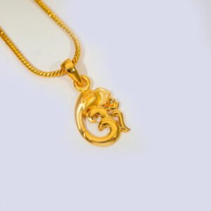 Blessing Om Gold Pendant