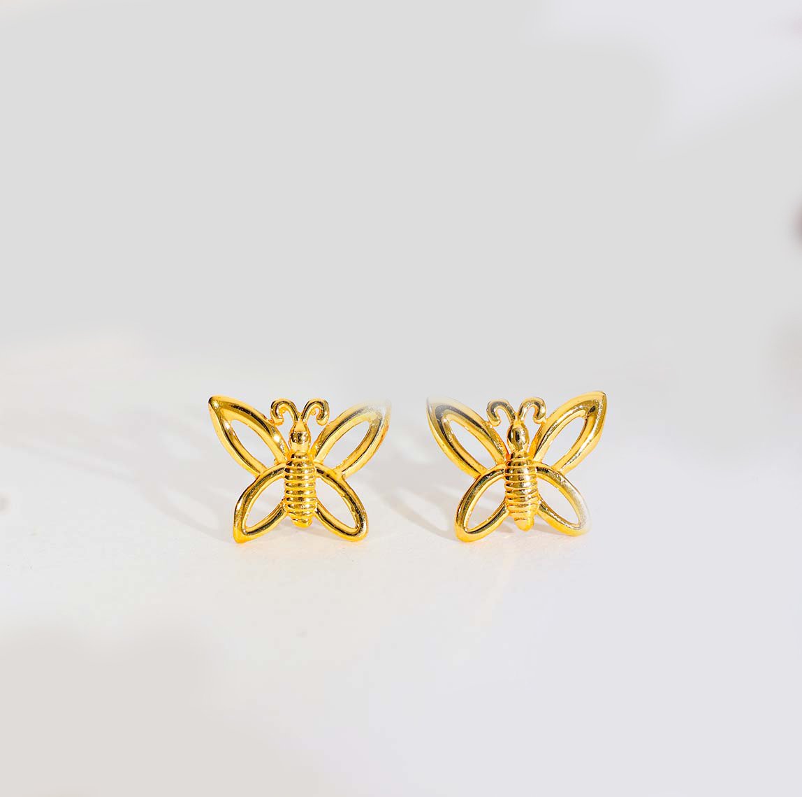 Golden Butterfly Gold Earring