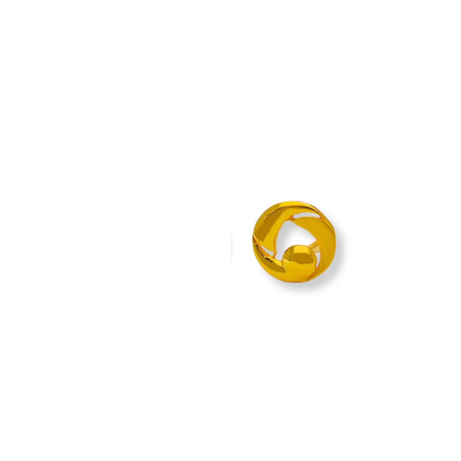 Golden Swirl Gold Ladies Earrings - Image 2