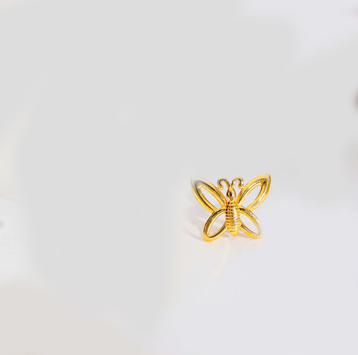 Golden Butterfly Gold Earring - Image 2
