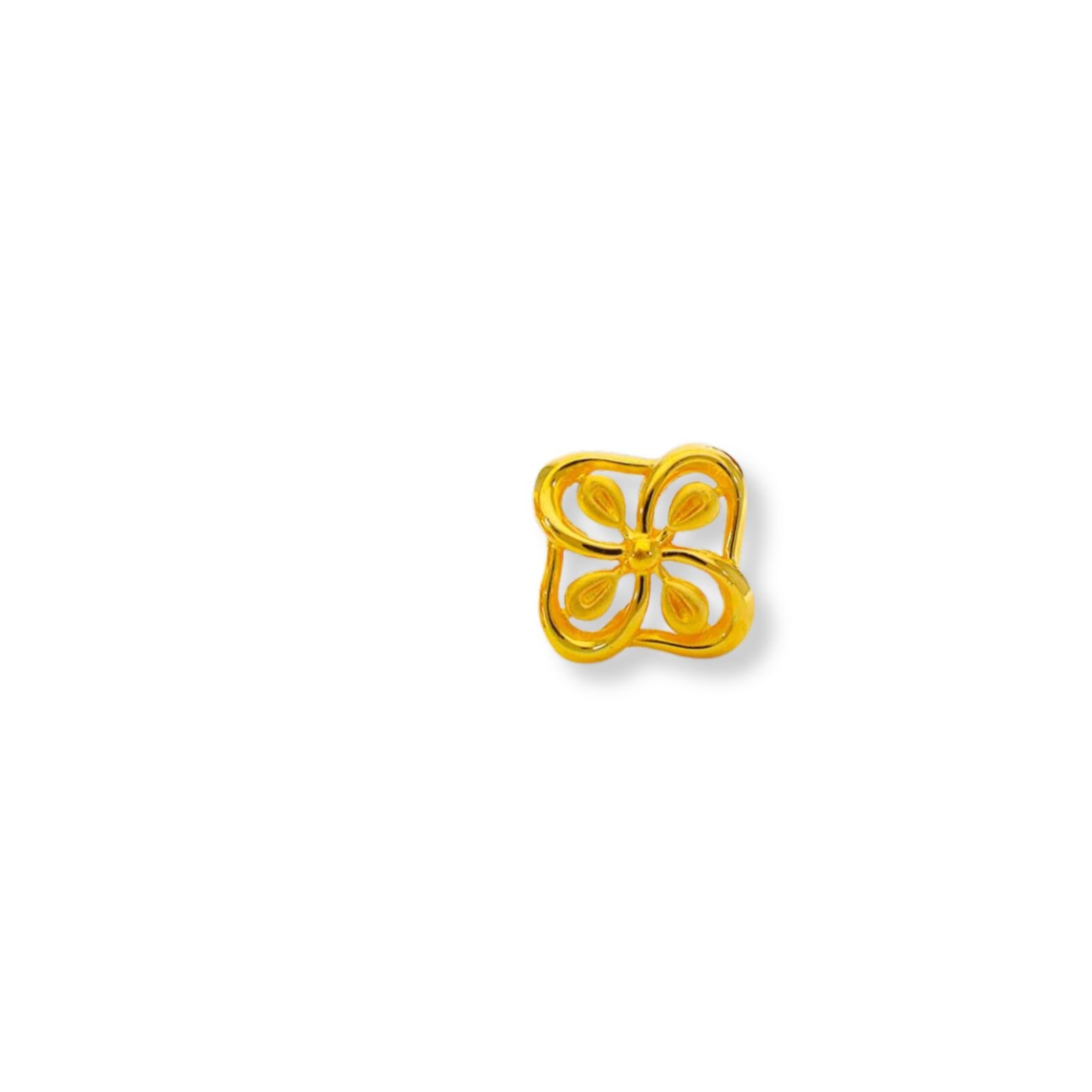 Clover Bloom Gold Ladies Earrings - Image 2
