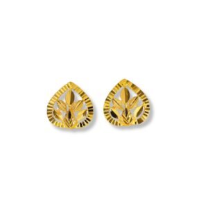 Leaf Glow Gold Ladies Earrings
