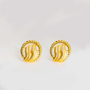 Golden Wave Gold Earring