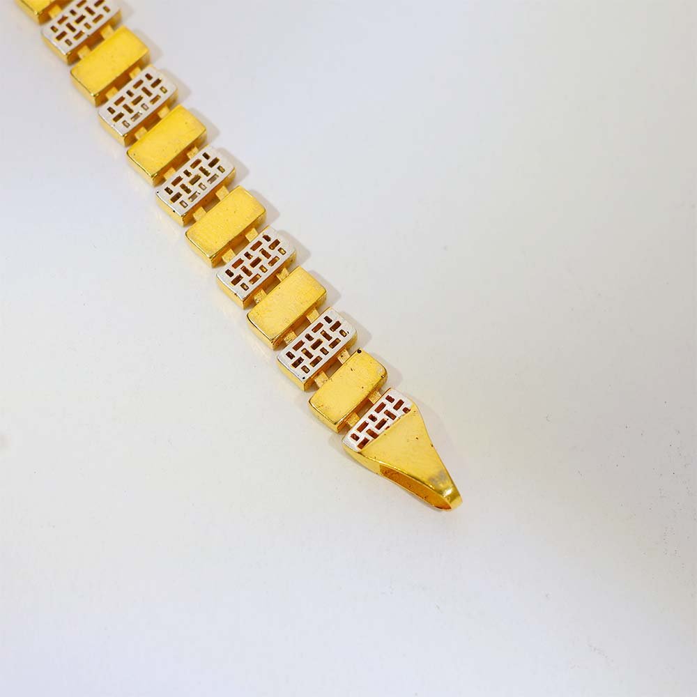 Dual Tone Grid Gents Bracelet - Image 4
