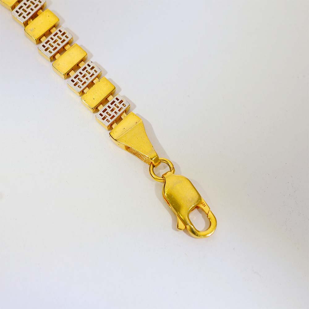 Dual Tone Grid Gents Bracelet - Image 3