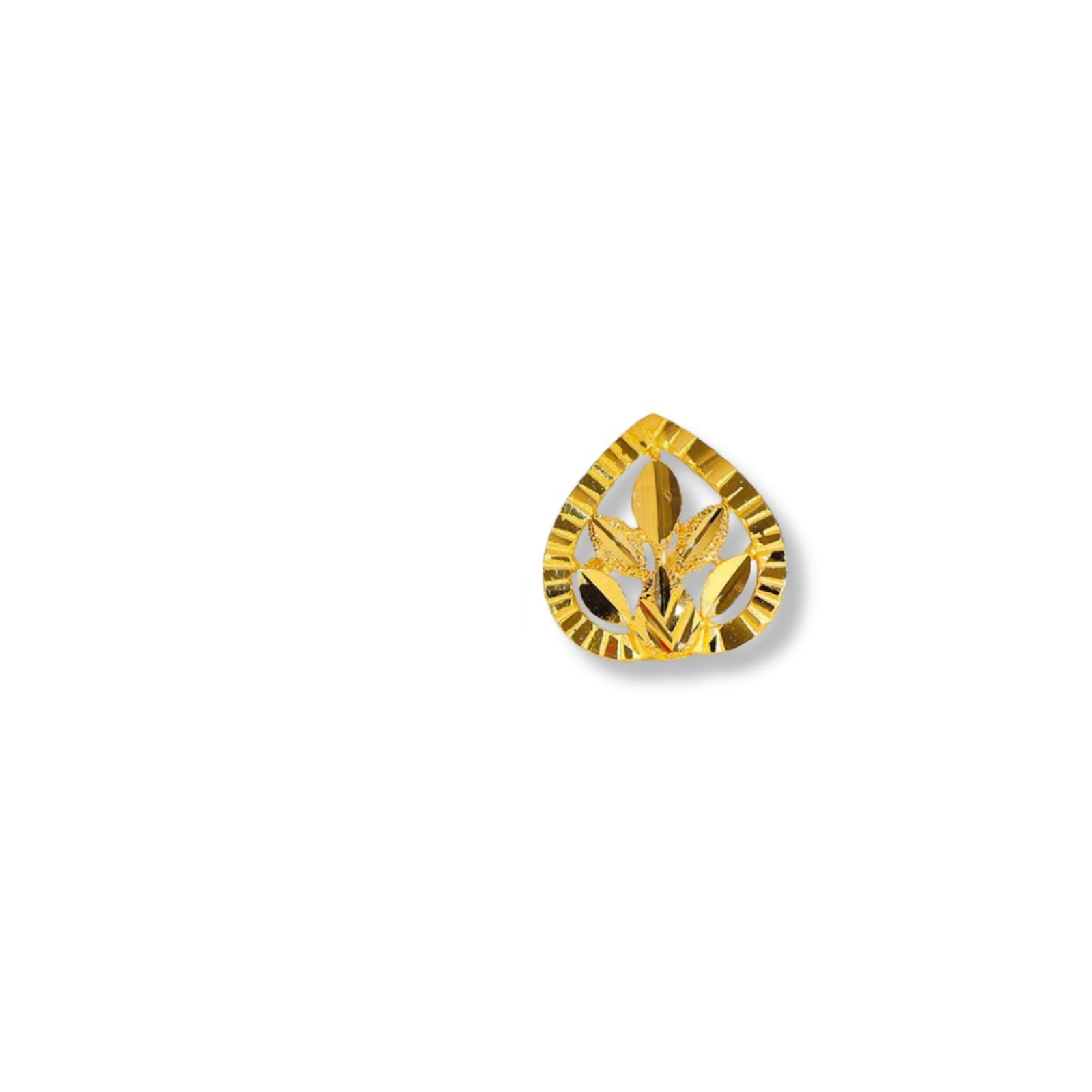 Leaf Glow Gold Ladies Earrings - Image 2