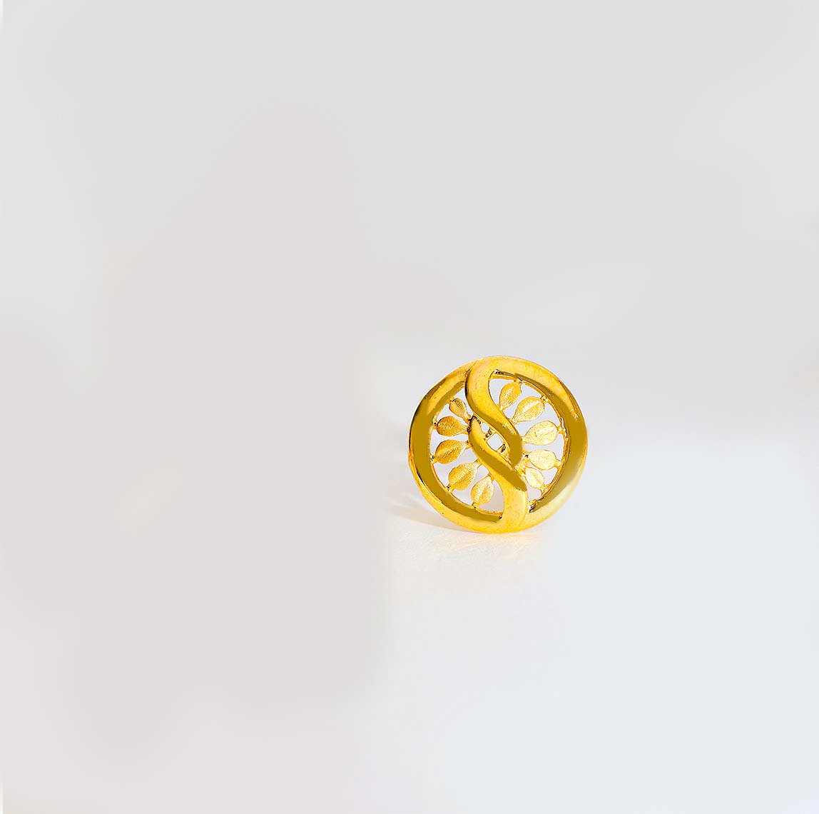 Floral Flow Gold Earring - Image 2