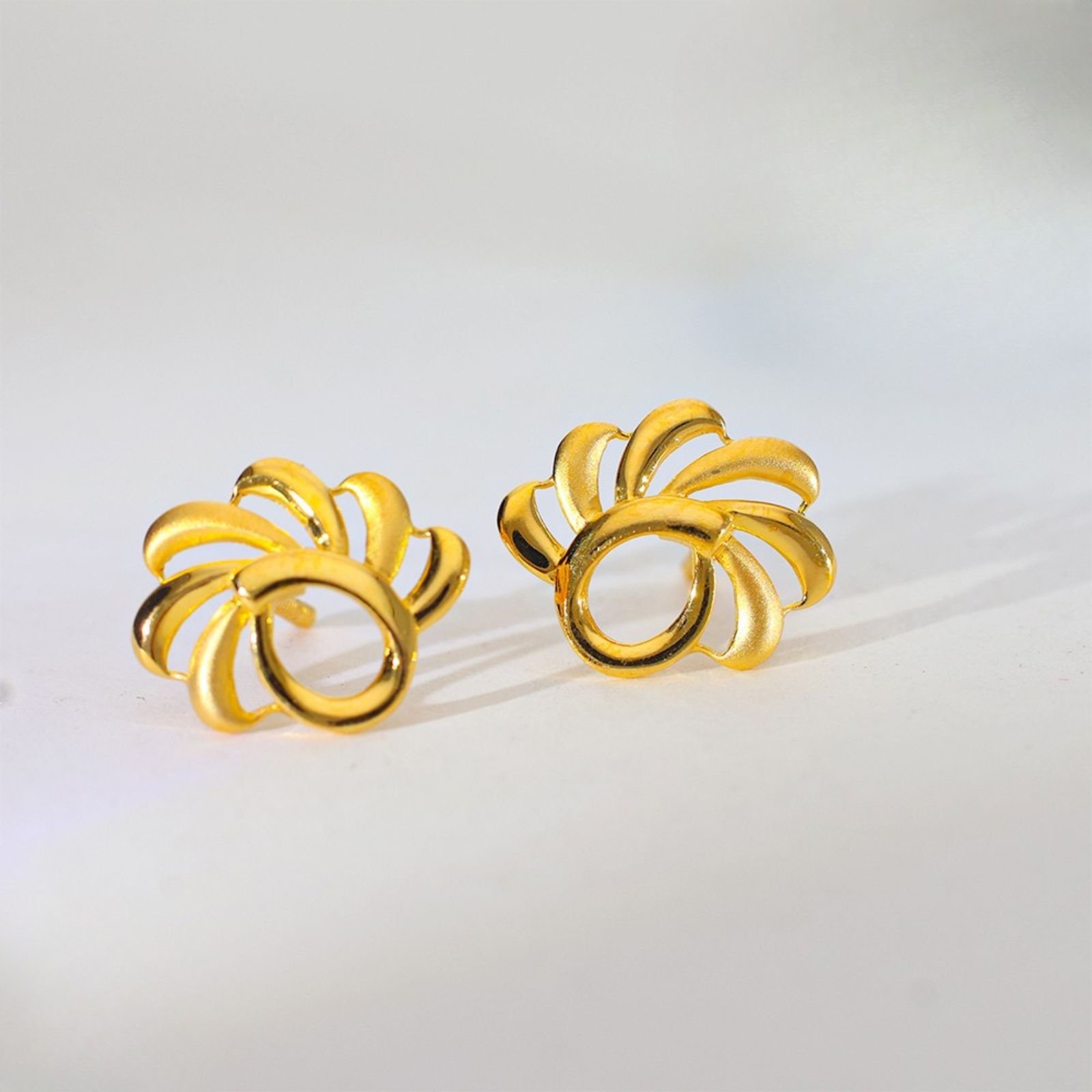 Golden Bloom Gold Earrings