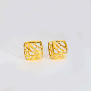 Modern Weave Gold Earring
