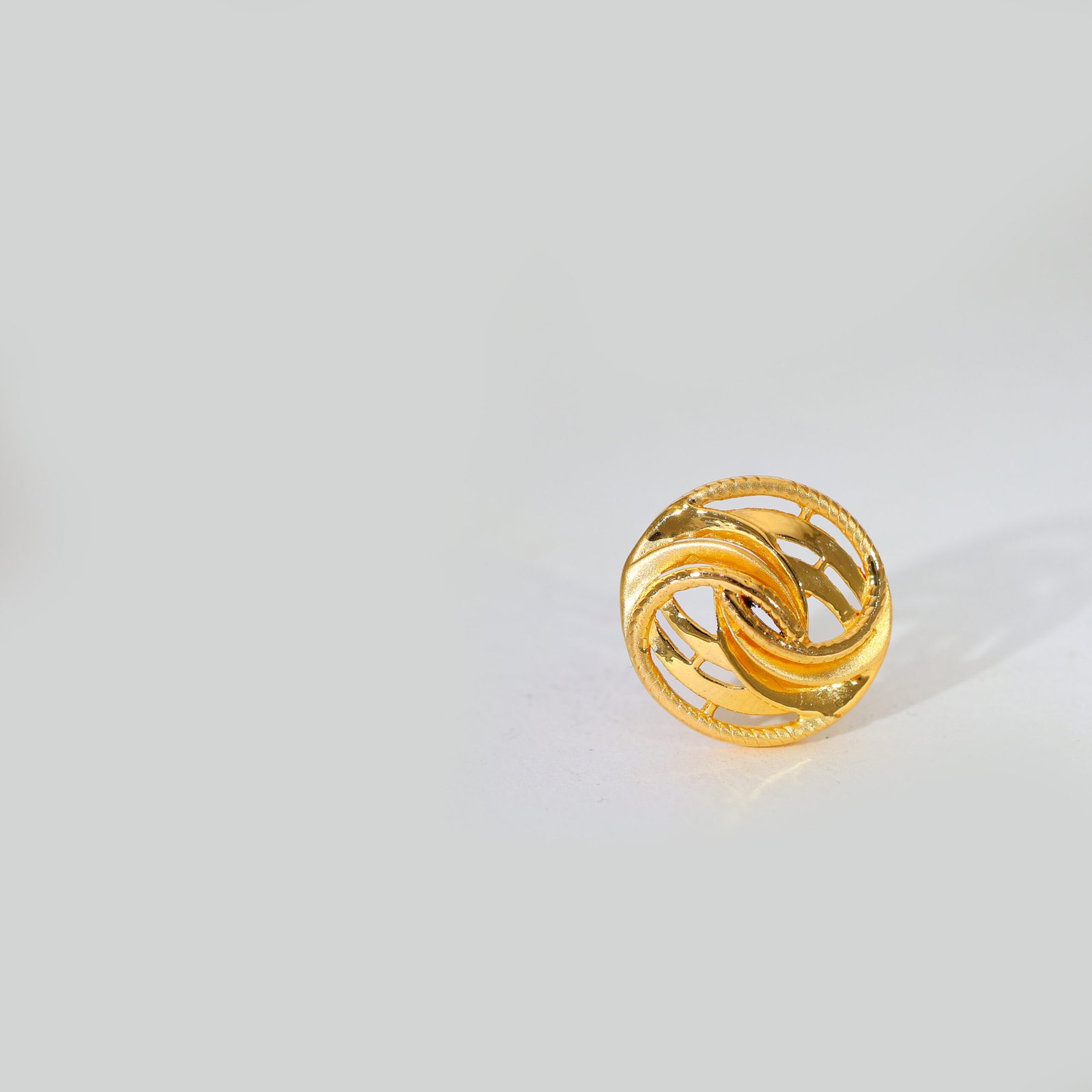 Golden Swirl Gold Earrings - Image 2