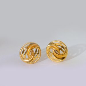 Golden Swirl Gold Earrings