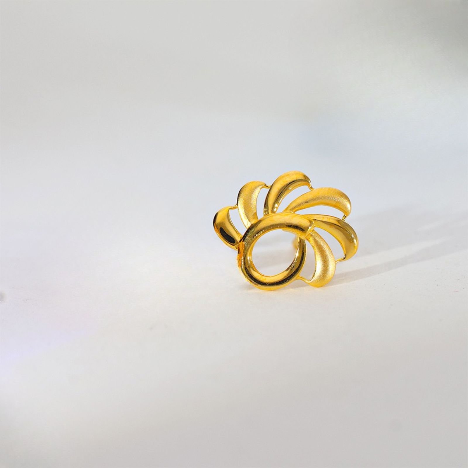 Golden Bloom Gold Earrings - Image 2