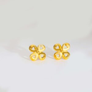 Heart Bloom Gold Earring