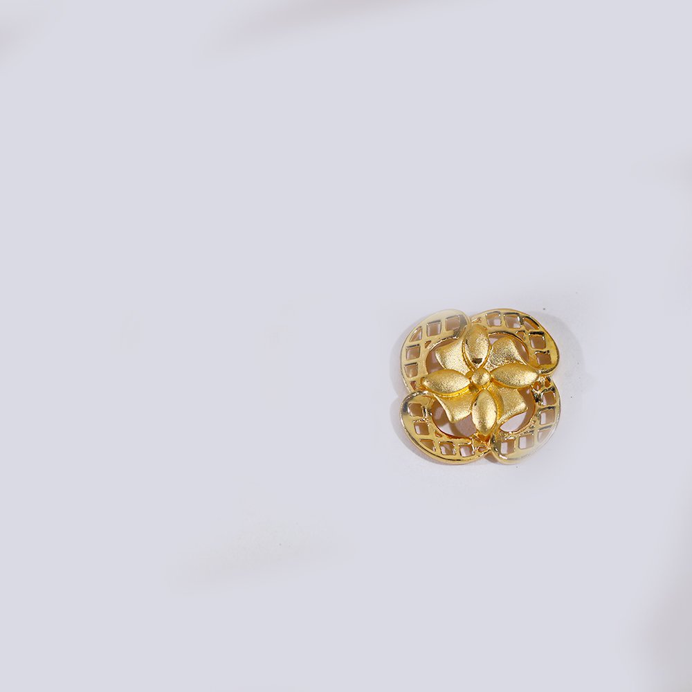 Golden Petal Bloom Gold Earring - Image 2