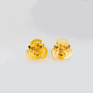 Heart Blossom Gold Earring