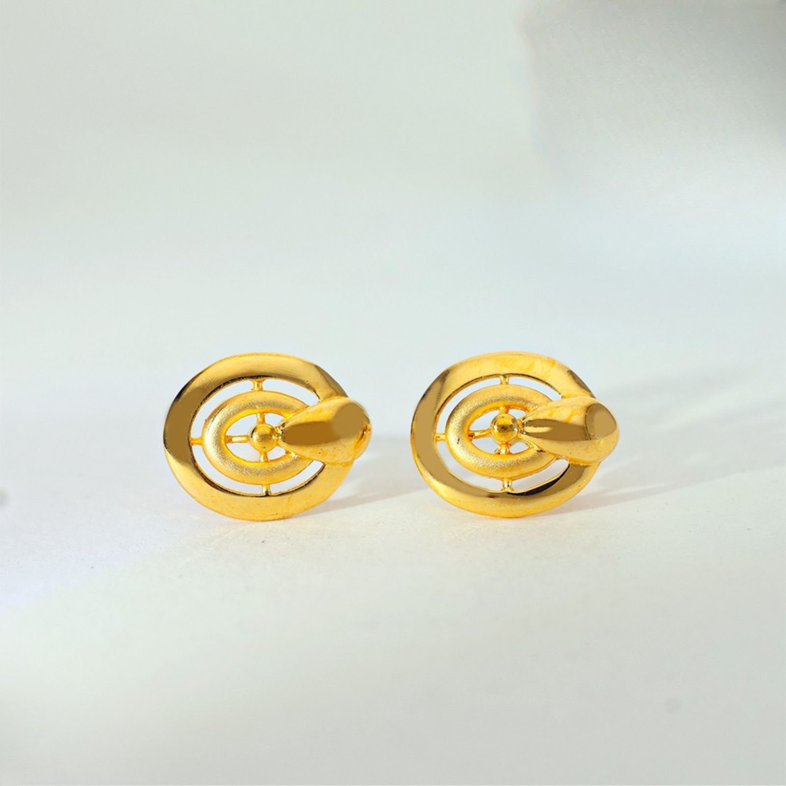 Golden Orbit Gold Earrings