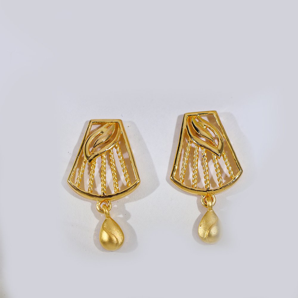 Spiral Ribbon Gold Earring