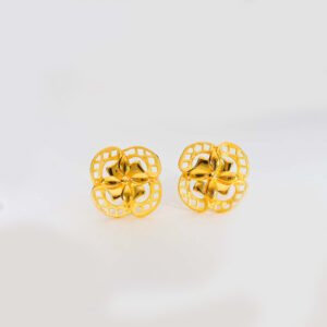 Floral Lace Gold Earring
