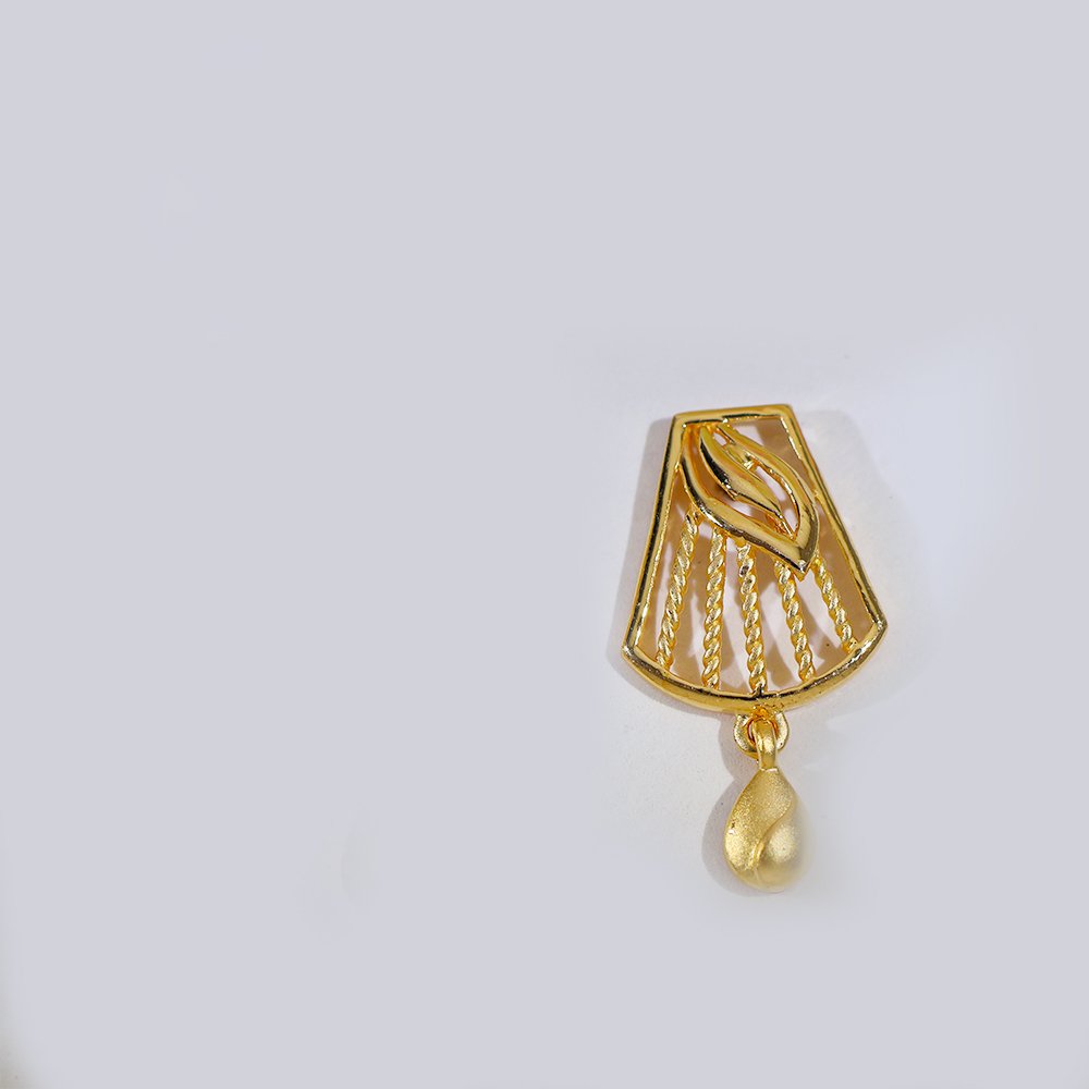 Spiral Ribbon Gold Earring - Image 2