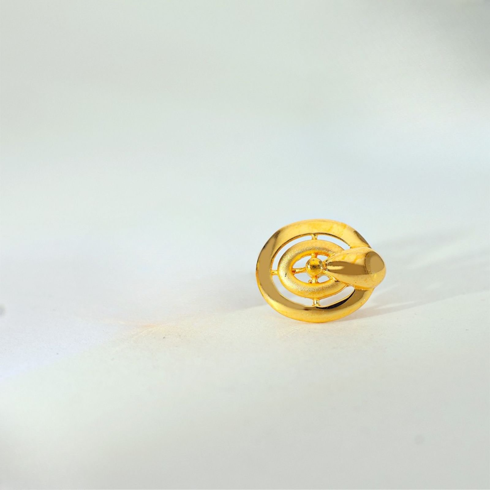 Golden Orbit Gold Earrings - Image 2