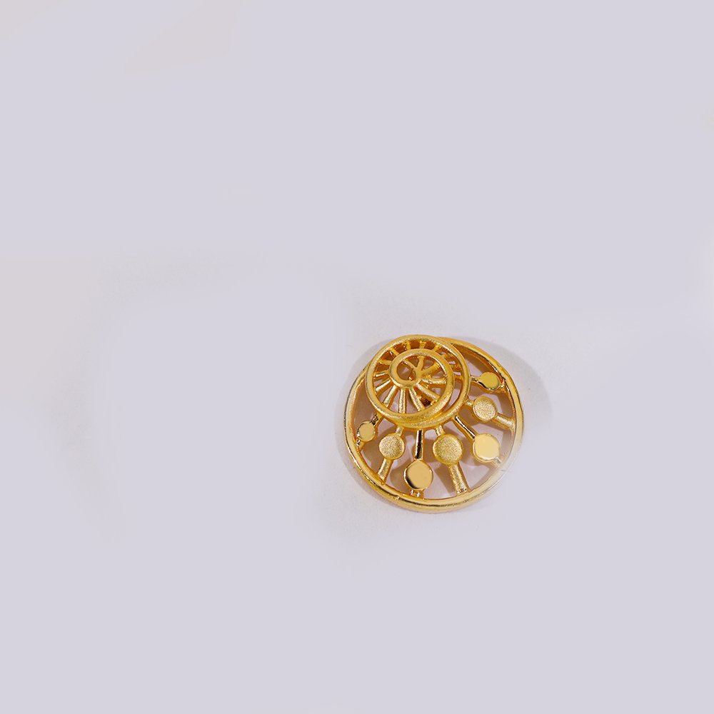 Golden Orbit Gold Earring - Image 2