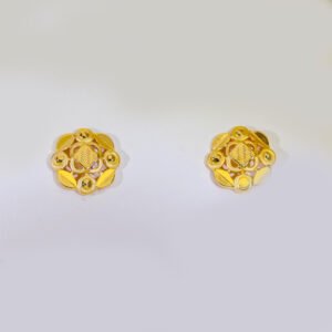 Golden Leaf Bloom Gold Earring