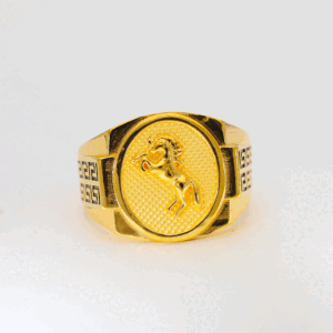 Royal Stallion Gold Gents Ring