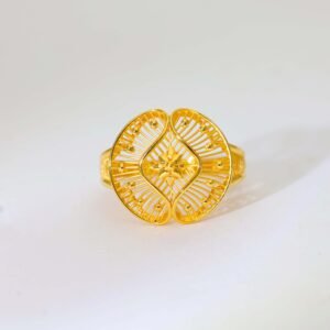 Royal Petal Gold Ladies Rings