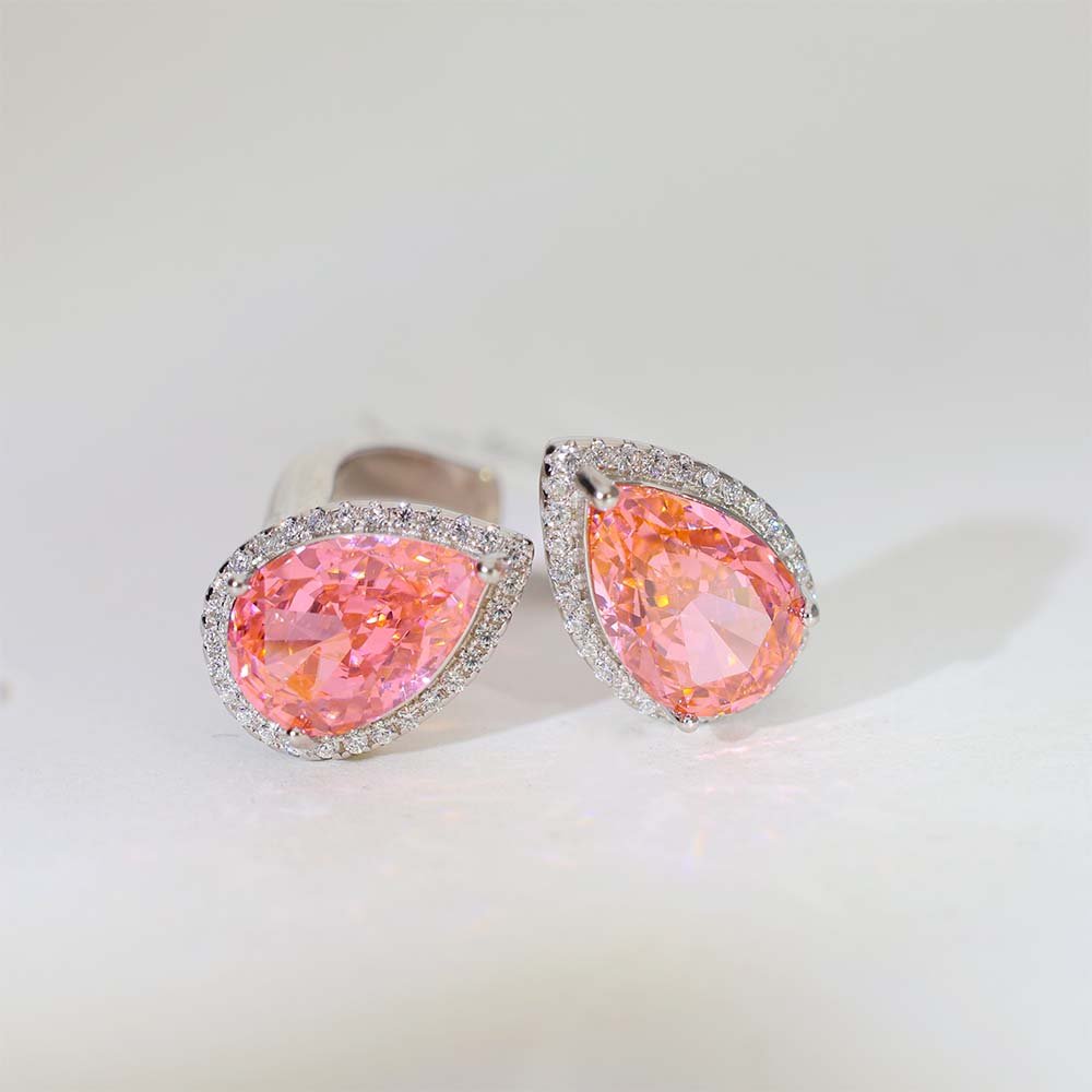 Pink Twin Drop Diamond Ring - Image 2