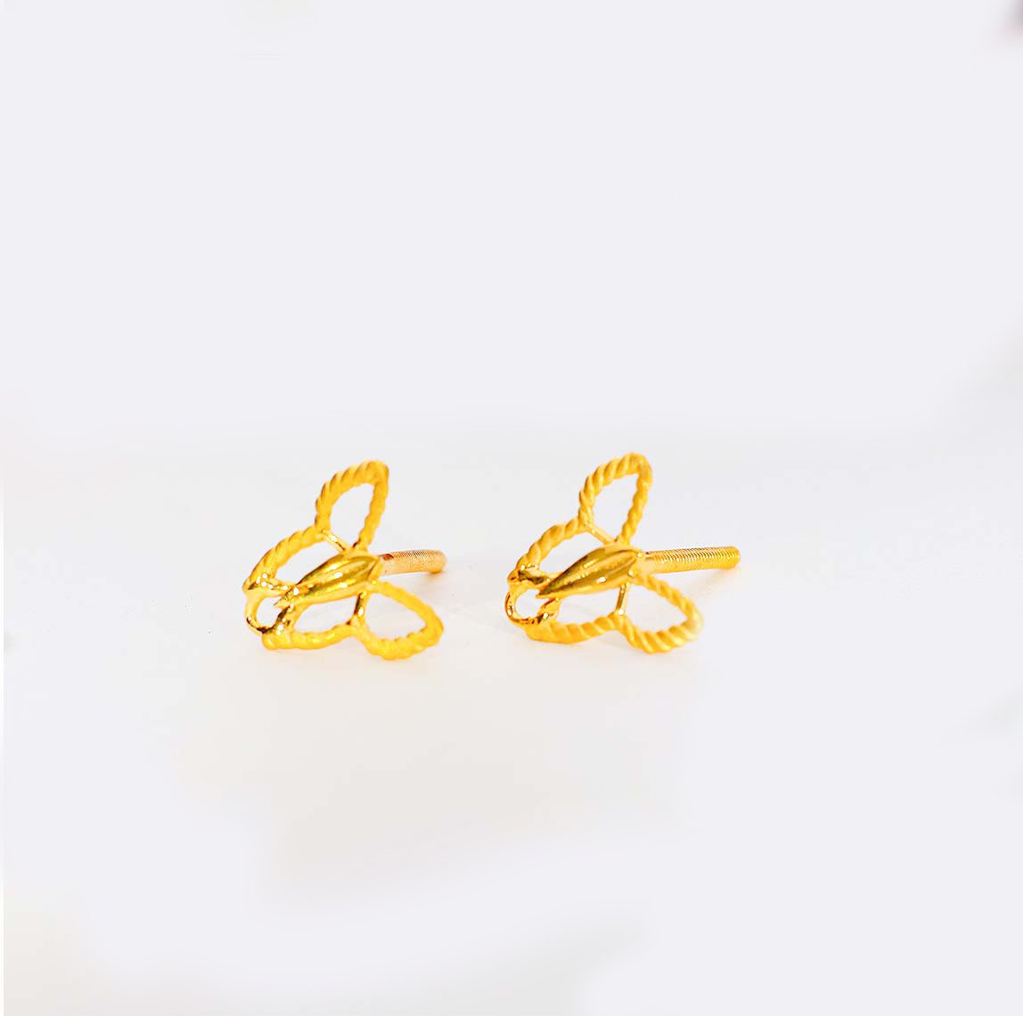 Butterfly Bloom Gold Earring
