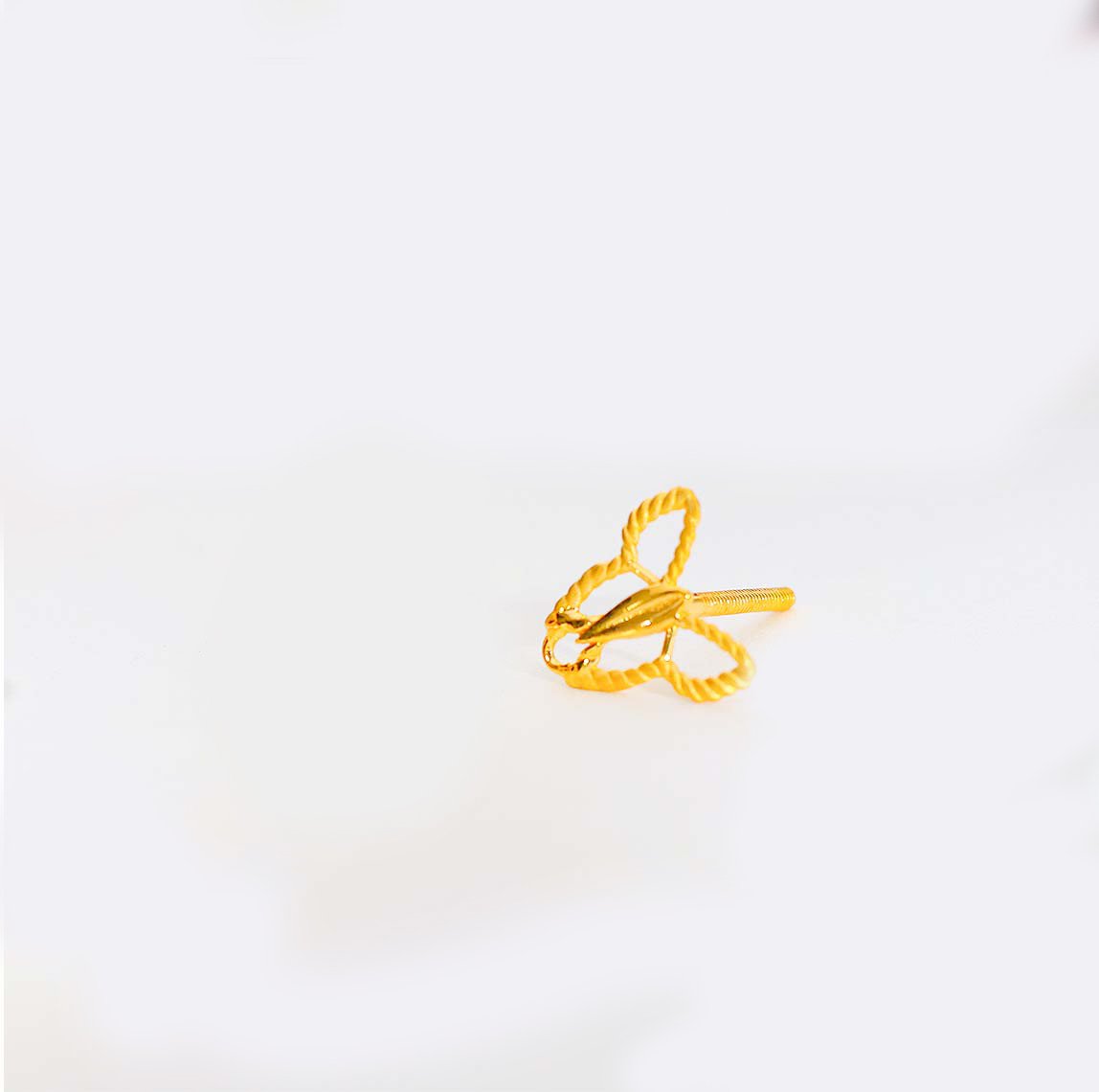 Butterfly Bloom Gold Earring - Image 2