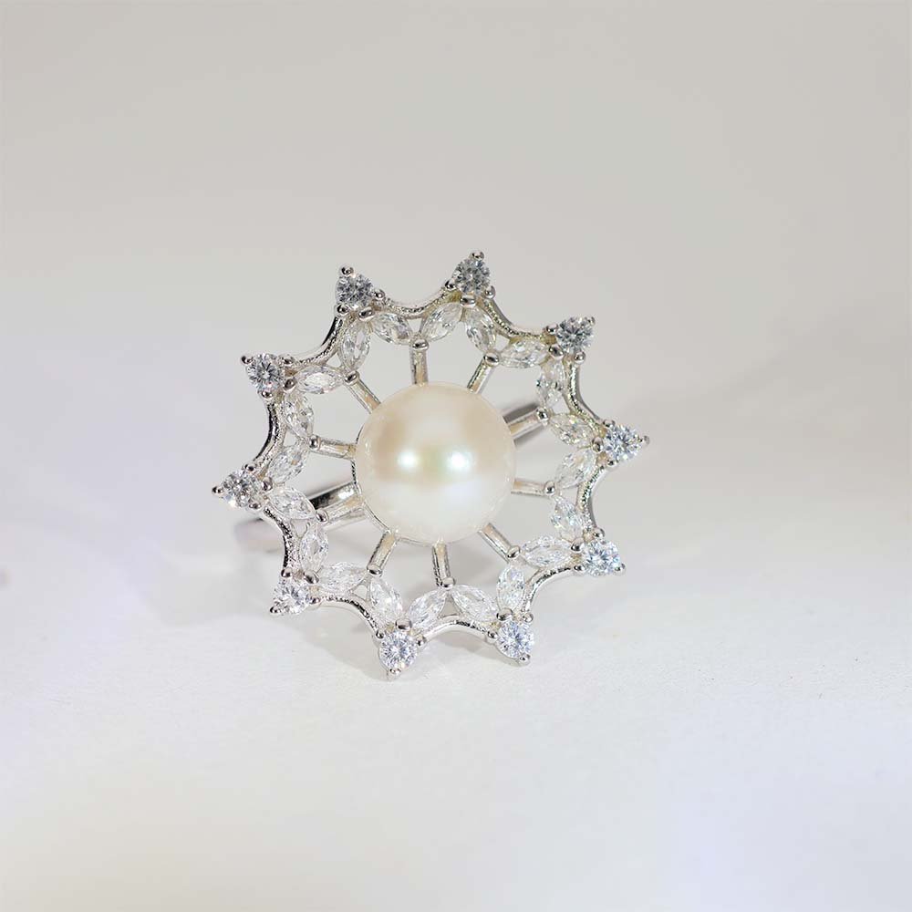 Pearl Star Diamond Cocktail Ring - Image 2