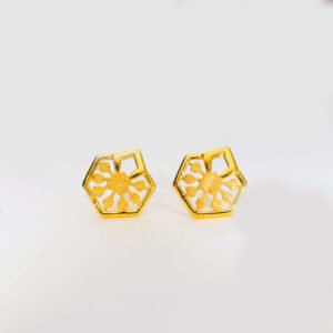 Hexa Bloom Gold Earring