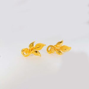 Golden Leaf Bloom Gold Earring