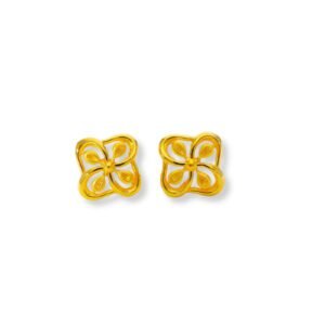 Clover Bloom Gold Ladies Earrings
