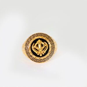 Khalsa Pride Gold Gents Ring