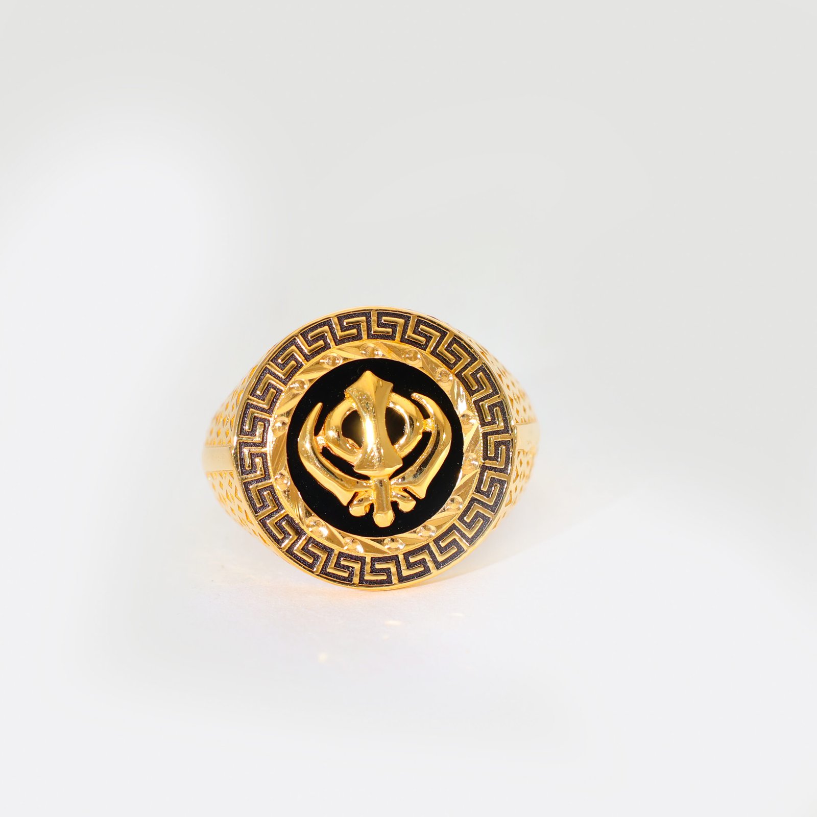 Khalsa Pride Gold Gents Ring