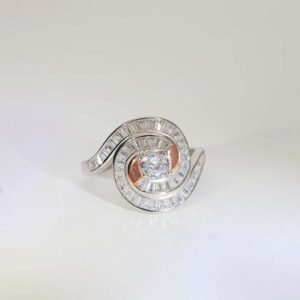 Spiral Glow Diamond Cocktail Ring