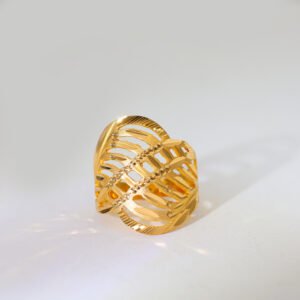 Golden Weave Gold Ladies Ring