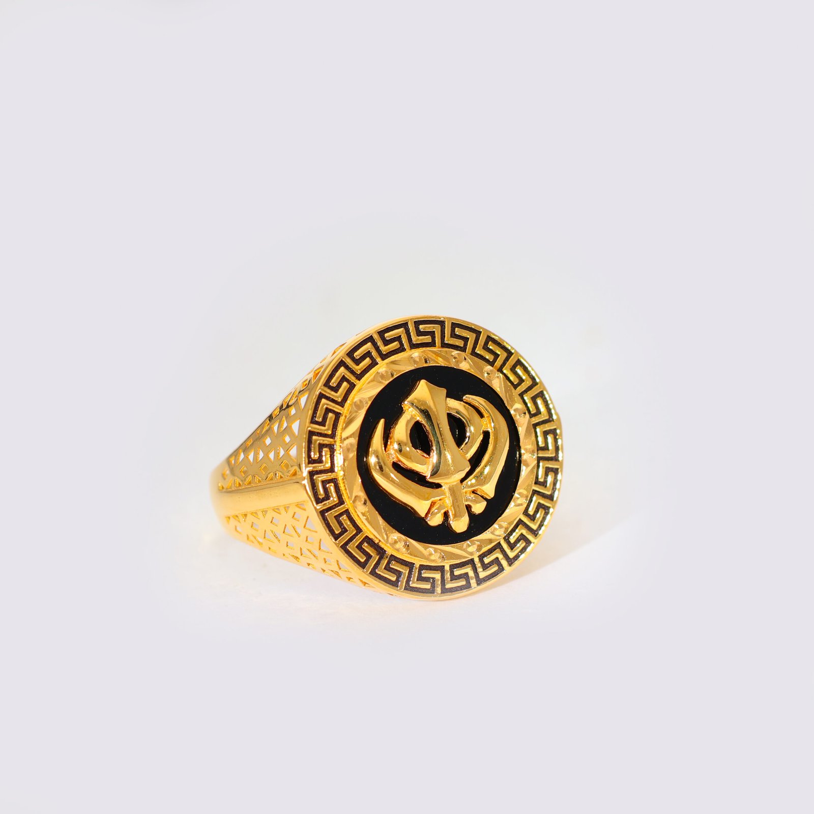 Khalsa Pride Gold Gents Ring - Image 3