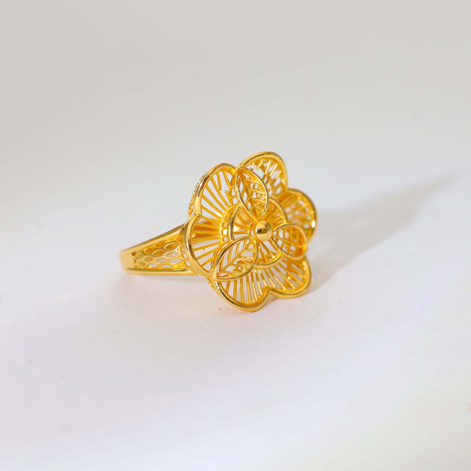 Bloom Petal Gold Ladies Rings - Image 2