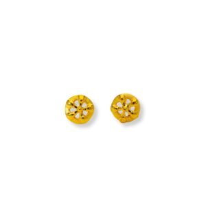 Floral Glow Gold Ladies Earrings