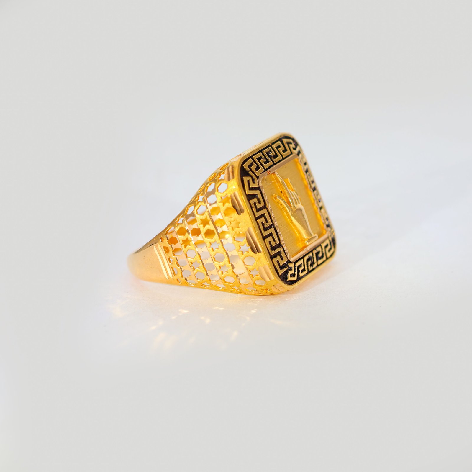 Victory Flame Gold Gents Ring - Image 2