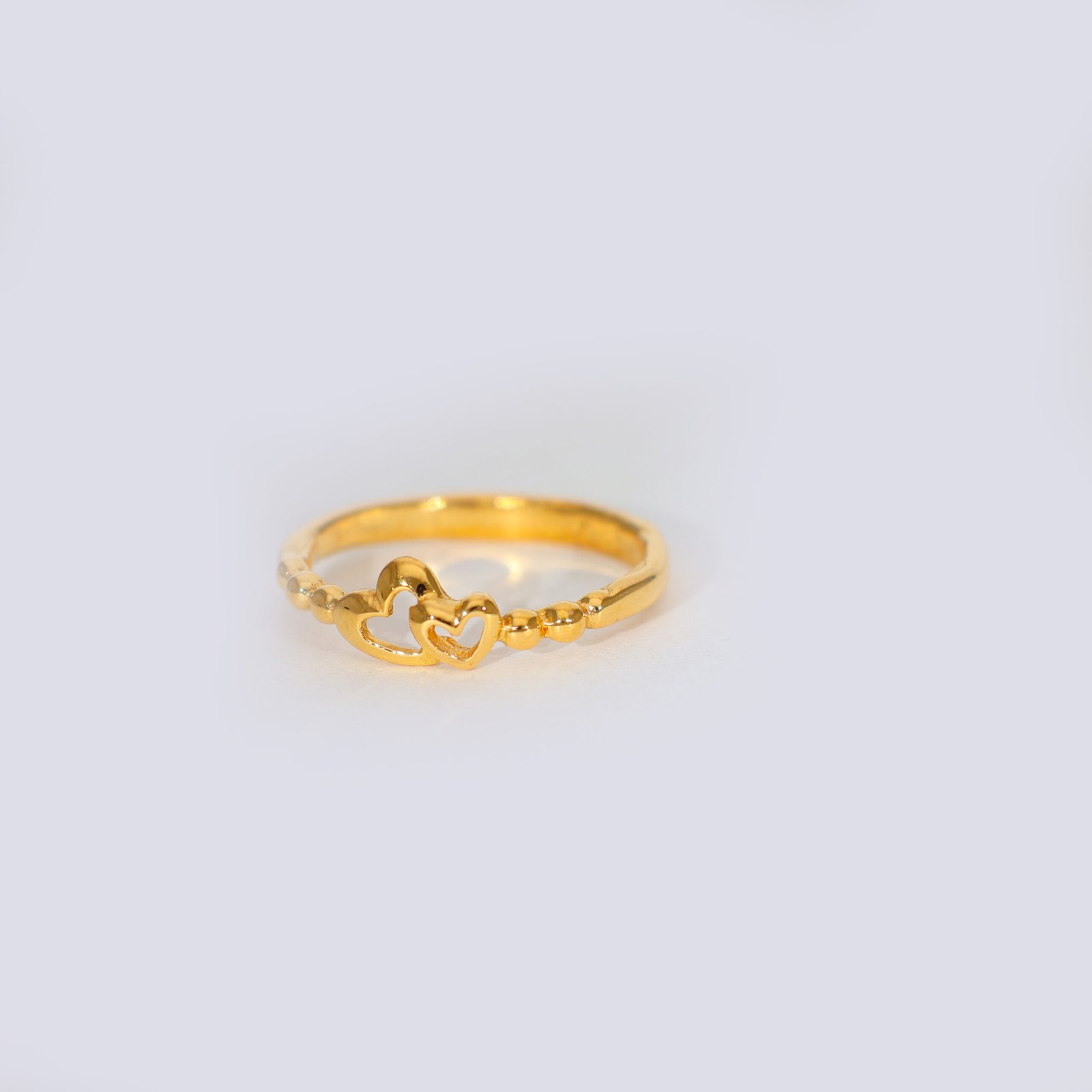 Sweet Hearts Gold Ladies Ring - Image 3